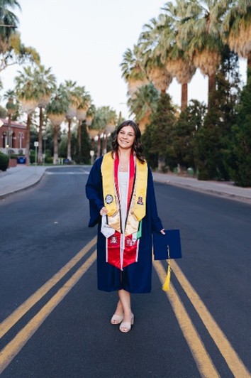 Kate Albert in Graduation Regalia